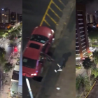 Captura de video. Usuarios en X reportaron el hecho, en horas de la madrugada.