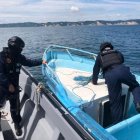 Esta fue la lancha en la que se transportaron 33 bultos de droga.