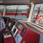 Puerto.- Una nave se dirige al muelle del Puerto Marítimo de Guayaquil.