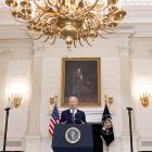 El presidente de EE.UU., Joe Biden, hace el anuncio de la propuesta de acuerdo.
