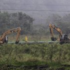 En la zona de San Luis (El Chaco) hay trabajos en los oleoductos para hacer frente a la erosión regresiva del río Coca.