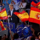El presidente del Partido Popular, Alberto Núñez Feijóo, protagoniza un acto de campaña electoral este martes en Valladolid antes de los comicios europeos del domingo.