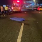 La zona en la que ocurrió el suceso fue acordonada, para poder recabar datos de lo ocurrido.