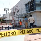 Supervisión. Trabajos en la fachada del MAAC se ejecutan desde el lunes 10 de mayo.