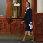 La presidenta electa de México, Claudia Sheinbaum, participó de una conferencia de prensa este lunes en el Palacio Nacional de la Ciudad de México.