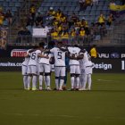 Jugadores ecuatorianos en cancha.