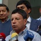 Jorge Calderón, presidente de Fedotaxi, luego de la reunión con el Gobierno este 13 de junio de 2024.