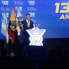 Miguel Ángel González, presidente de la CCG, durante su discurso en el acto de celebración.