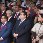 El procurador general del Estado, Juan Carlos Larrea, durante una ceremonia protocolaria.