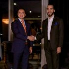 El presidente de Ecuador, Daniel Noboa, con su par salvadoreño, Nayib Bukele, en San Salvador, hace pocas semanas.