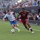 Salomón Rondón en uno de los últimos partidos amistosos llaneros.