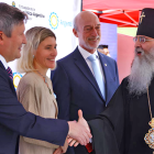 El embajador Eduardo Acevedo y su esposa, Pilar Asua, junto a Adrián Viotti y Gonzalo Celi.