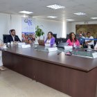 Durante el pleno del CPCCS, los consejeros Augusto Verduga y Juan Esteban Guarderas tuvieron un cruce de palabras.