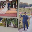 Retratos colgados en la pared de la casa de María Villanueva y Gustavo Villeda el 18 de junio de 2024 en la ciudad de Laurel, Maryland (EE.UU.).