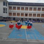 En el programa de clausura de la primaria, en el Instituto Nacional Mejía.