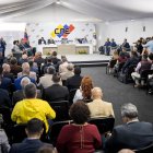 Reunión de candidatos a la Presidencia de Venezuela y autoridades del Consejo Nacional Electoral (CNE) este jueves, en la sede principal del organismo en Caracas.