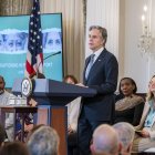 El secretario de Estado de EE.UU., Antony Blinken, en la presentación del Informe sobre la trata de personas de 2024 (Informe TIP) publicado este lunes.