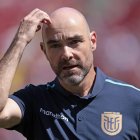 El seleccionador del equipo nacional masculino de fútbol de Ecuador, el español Félix Sánchez Bas, fue registrado este sábado, 22 de junio, durante un partido contra Venezuela por el grupo B de la Copa América, en el Levi"s Stadium de Santa Clara (California, EE.UU.).