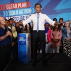 Londres. Rishi Sunak, primer ministro, en mitin del Partido Conservador.