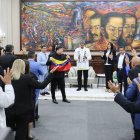 presidente de Venezuela, Nicolás Maduro en el Acto Cristiano de Arrepentimiento Nacional y Entronamiento de Jesucristo, en Caracas.