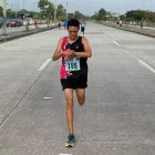 Wesley Mancilla mientras llegaba a la línea de meta el fin de semana.