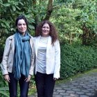 En la imagen Juliana Tinoco, coordinadora de la Alianza Socioambiental Fondos del Sur, y Fabiola Arregui, directora de la Fundación Ñeque.