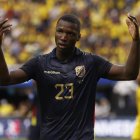 El centrocampista ecuatoriano Moisés Caicedo fue registrado el pasado 26 de junio, durante un partido del grupo B de la Copa América 2024 contra Jamaica, en el estadio Allegiant de Las Vegas (Nevada, EE.UU.).