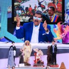 El presidente Nicolás Maduro durante la transmisión de su programa semanal de televisión "Con Maduro +", este lunes 1 de julio de 2024 en Caracas (Venezuela).