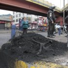 Protestas en contra de eliminación de subsidios de combustibles en Quito.