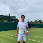 El manabita luego de una de las últimas prácticas en una de las canchas del complejo del tercer Grand Slam.