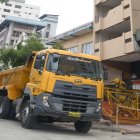 Los trabajos de apuntalamiento iniciaron el fin de semana en el edificio Fantasía, en el centro de la ciudad.