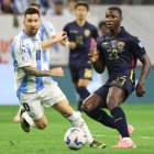 Messi en el partido de este 4 de julio frente a Ecuador.