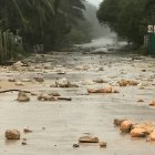 Quintana Roo. Una calle obstruida durante la entrada del huracán Beryl.