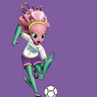 Captura de pantalla tomada de la página oficial de la FIFA de "Taní", la mascota oficial del Mundial Femenino sub-17 que se disputará en República Dominicana.