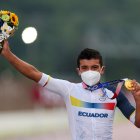 El ciclista Richard Carapaz ganó la medalla de oro en Toko 2020+1.