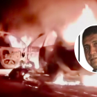 El exuniformado fue hallado calcinado dentro del vehículo