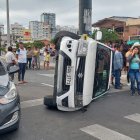 Así quedó el vehículo accidentado en Salinas, la tarde de este 16 de julio.