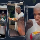 Moisés Caicedo saboreando el buen arroz con pollo en Santo Domingo.