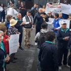 Jubilados y pensionistas protestando.