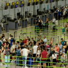 Retrasos en el aeropuertos de Málaga por falla global de Microsoft.