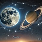 La Luna y Saturno se encontrarán en la constelación de Acuario.