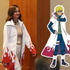 Marcela Aguiñaga, prefecta del Guayas, asistió a una rueda de prensa con un traje del popular anime Naruto