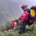 Las condiciones del clima no han ayudado en la búsqueda del excursionista.