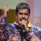 El presidente de Venezuela y candidato a la reelección, Nicolás Maduro, durante un acto de campaña el jueves pasado.