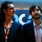 Miguel Varoni y Carlos Torres interpretando a sus personajes en "Pedro el Escamoso: más escamoso que nunca".