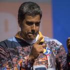 El presidente de Venezuela y candidato a la reelección, Nicolás Maduro, durante un acto de campaña el jueves pasado en Caracas.