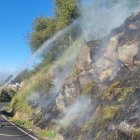 El incendio forestal consumieron cerca de 5OO m² de vegetación en el sector de La Libertad