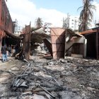 Daca. Un área con serios daños tras las violentas protestas.