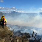 Las llamas en un páramo de Píntag empezaron en la madrugada del 24 de julio de 2024.