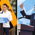 Autoridades. Noboa y Álvarez durante sus sesiones por Guayaquil.